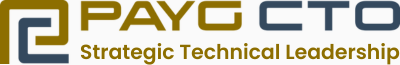 PAYG CTO Logo with company name (PAYG CTO) and tagline (Strategic Technical Leadership)